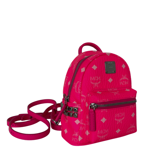 MCM Mini Stark Rucksack Neonpink / neuwertig MCM