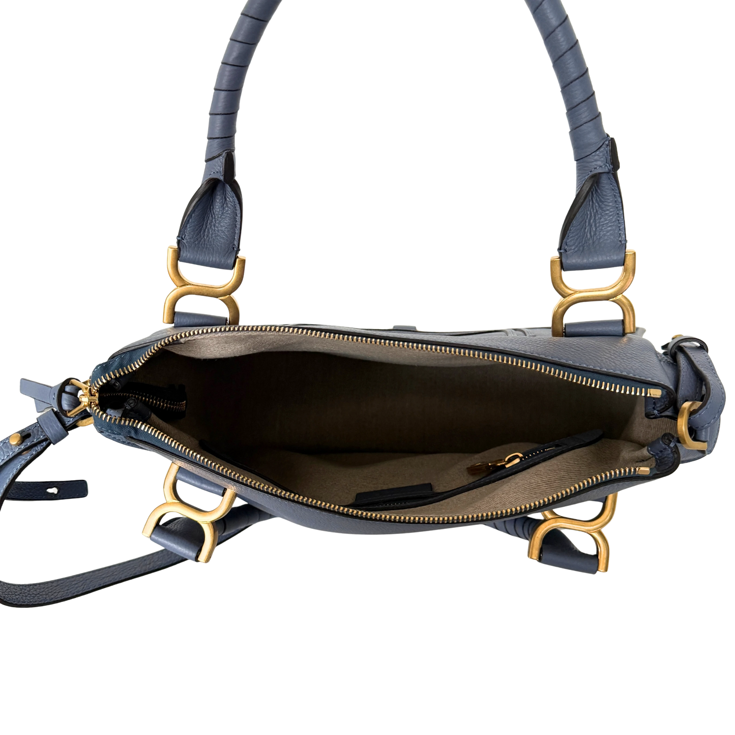 Chloé Marcie Medium Double Carry Bag Graphite Navy / neuwertig Chloé