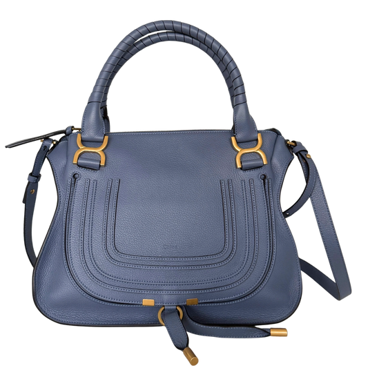 Chloé Marcie Medium Double Carry Bag Graphite Navy / neuwertig Chloé