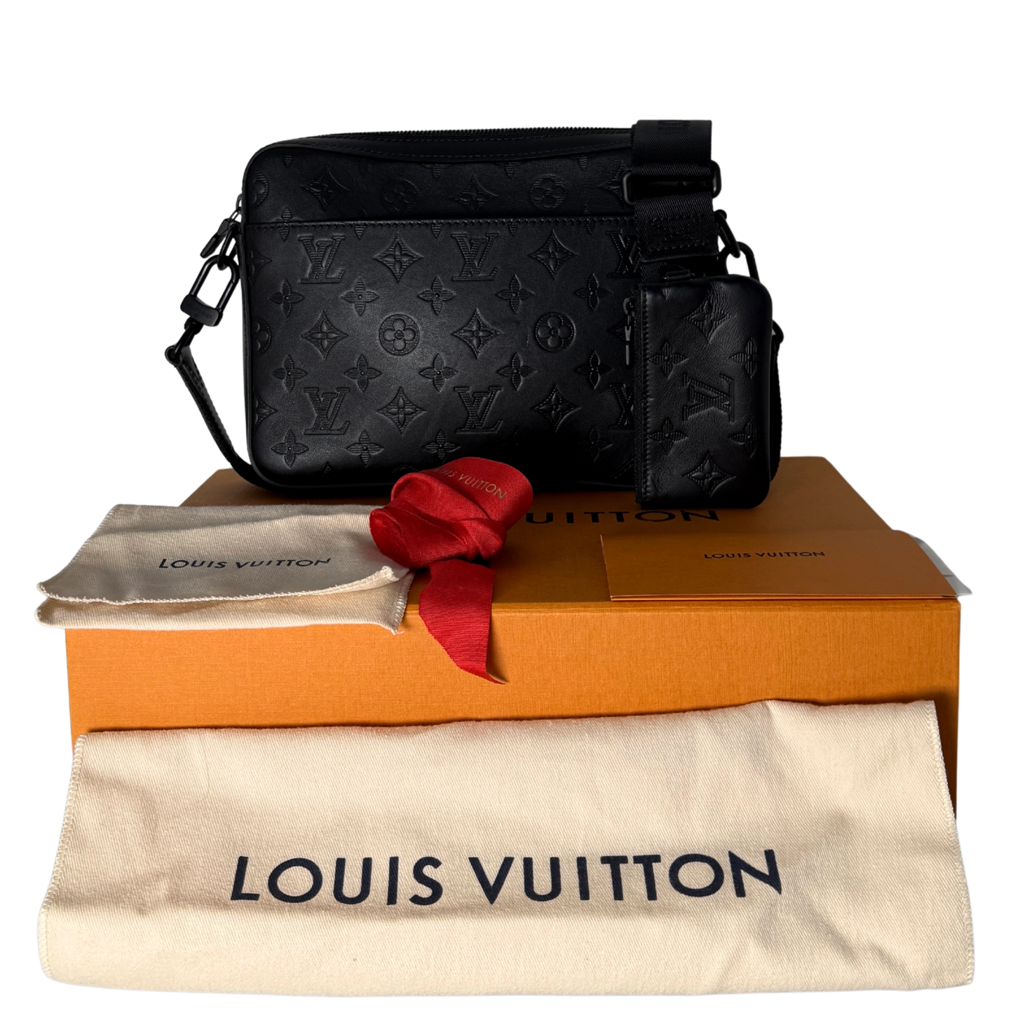 Louis Vuitton Duo Messenger Bag Schwarz Fullset M69827 / neuwertig Louis Vuitton