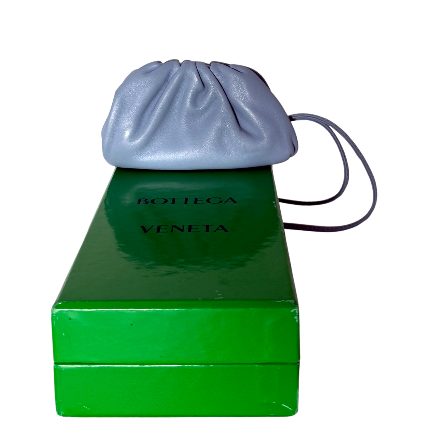 Bottega Veneta Micro Pouch Clutch Hellblau / neuwertig Bottega Veneta