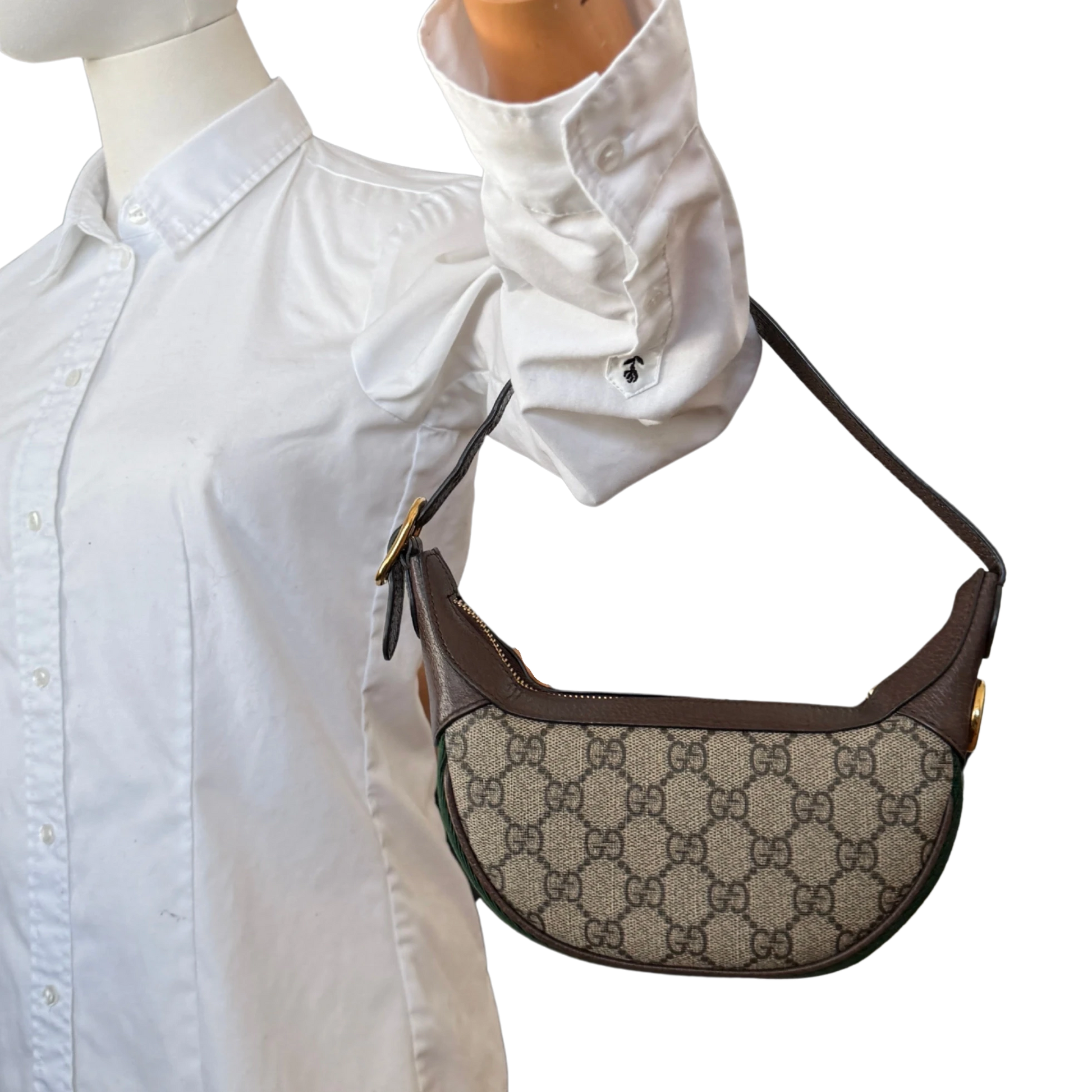 Gucci Kleine Ophidia Schultertasche Braun Fullset / neuwertig Gucci