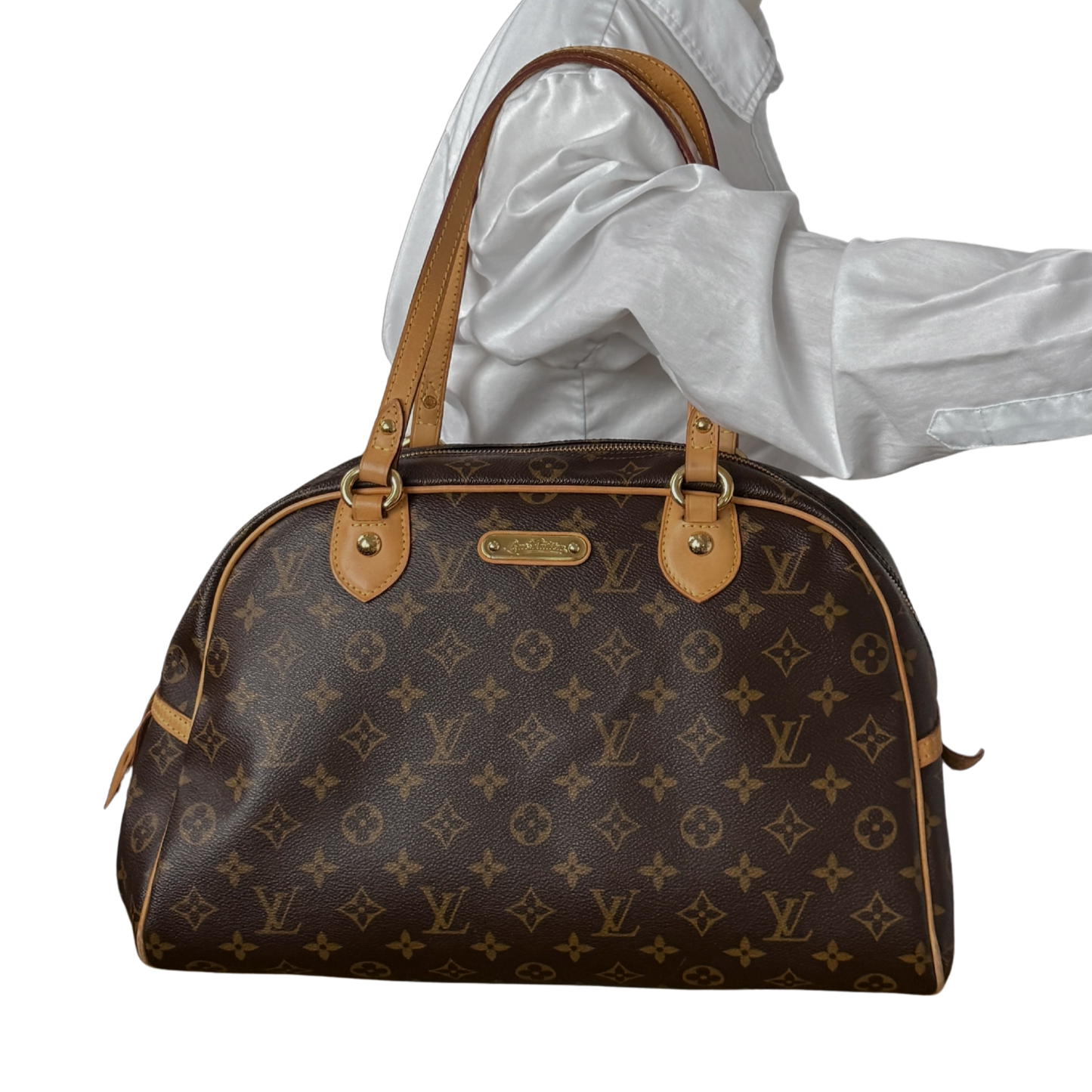 Louis Vuitton Montorgueil GM Schultertasche M95566 Braun / gut Louis Vuitton