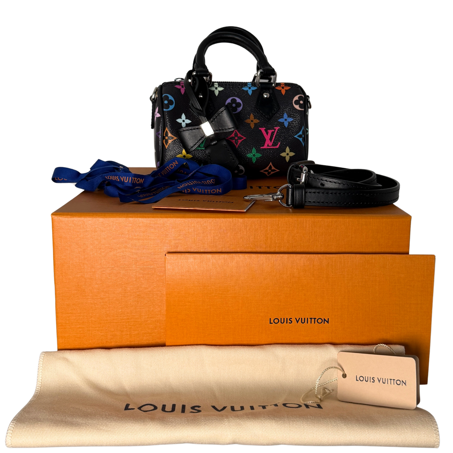 Louis Vuitton LV x TM Nano Speedy Multicolore Noir / neuwertig Louis Vuitton