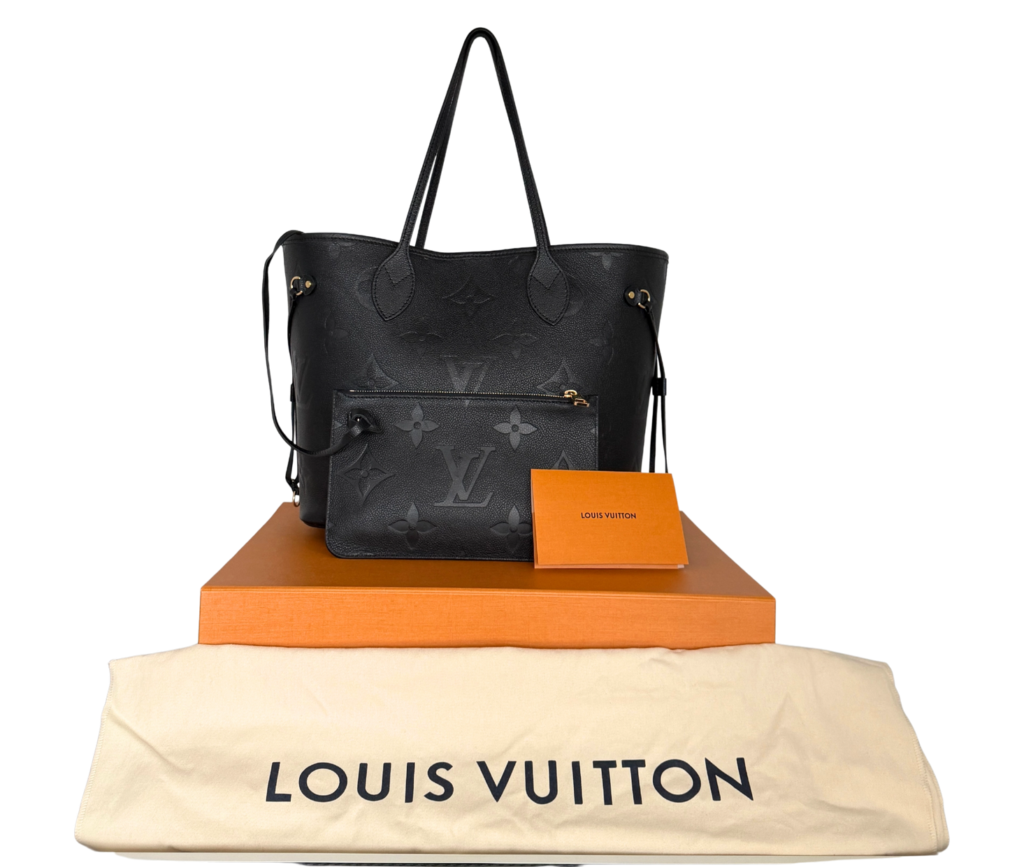 Louis Vuitton Neverfull MM Empreinte Monogram M45685 Schwarz Fullset / sehr gut Louis Vuitton