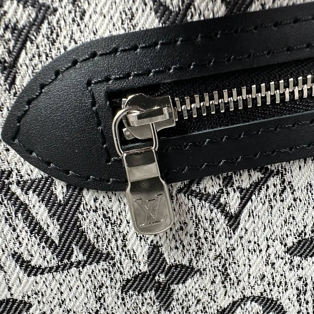 Louis Vuitton Neverfull MM Monogram Jaquard Denim Noir M21465 Fullset / neu Louis Vuitton