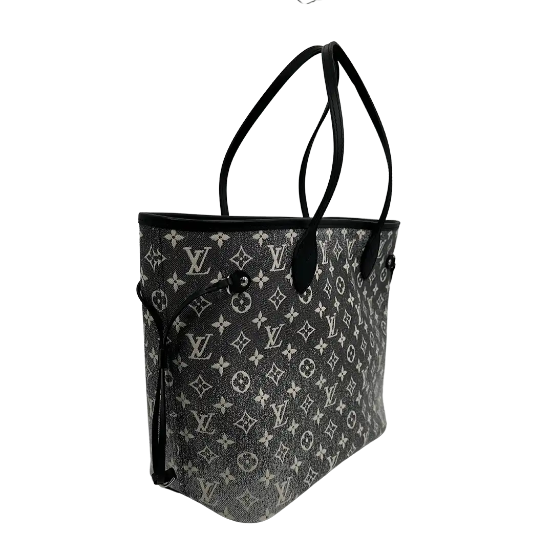 Louis Vuitton Neverfull MM Monogram Jaquard Denim Noir M21465 Fullset / neu Louis Vuitton
