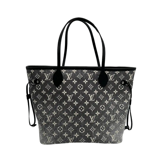 Louis Vuitton Neverfull MM Monogram Jaquard Denim Noir M21465 Fullset / neu Louis Vuitton