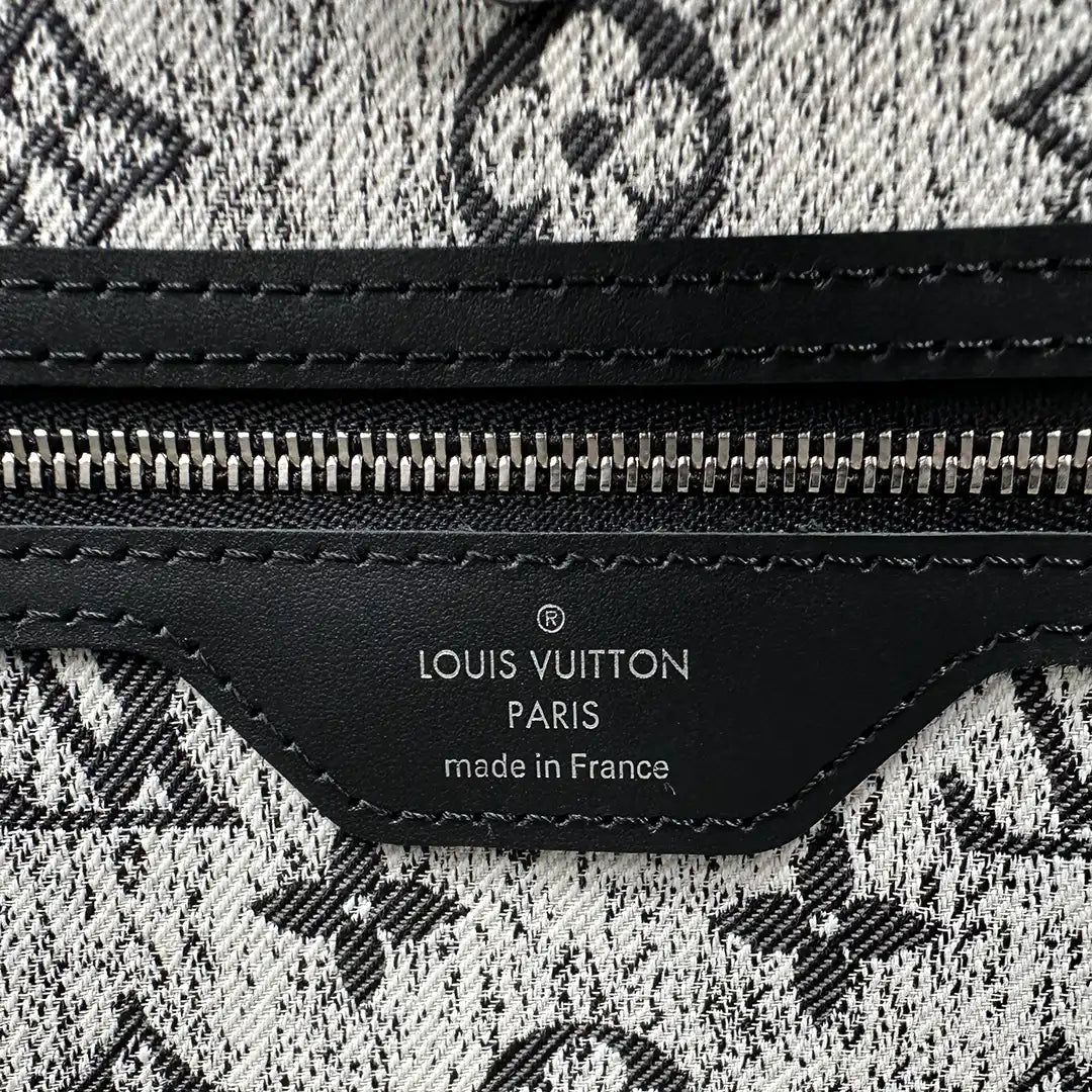 Louis Vuitton Neverfull MM Monogram Jaquard Denim Noir M21465 Fullset / neu Louis Vuitton
