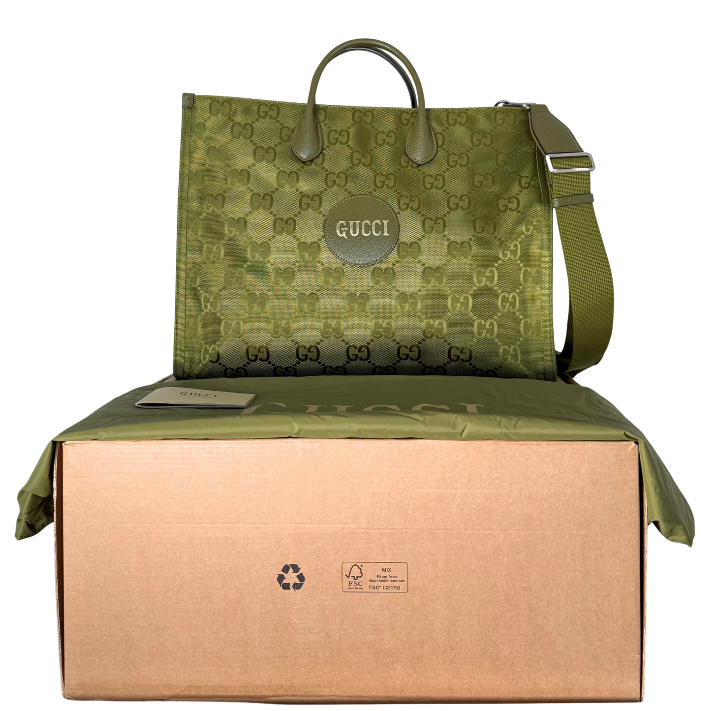 Gucci Off The Grid Tote Bag Grün / sehr gut Gucci