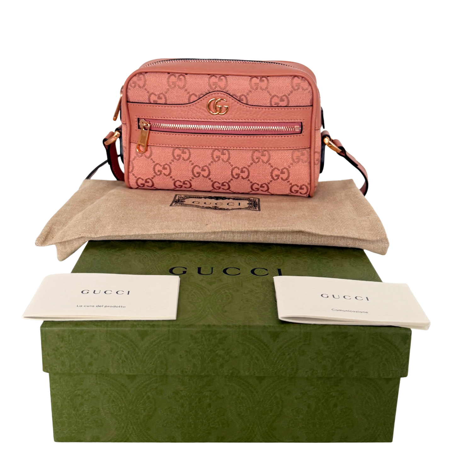 Gucci Ohidia Mini Bag Canvas Pink / neuwertig Gucci