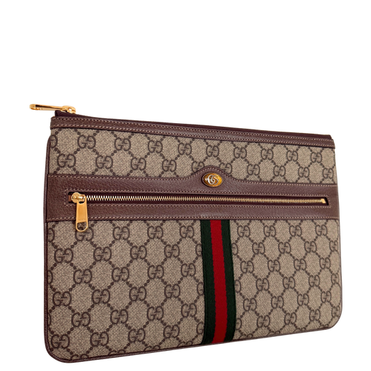 Gucci Ophidia Pouch aus GG Supreme-Canvas Braun / neuwertig Gucci