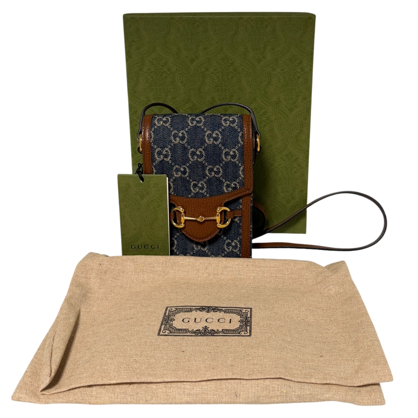 Gucci Mini Horsebit 1955 Denim Crossbody bag / neuwertig Gucci