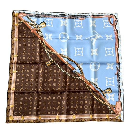 Louis Vuitton Carré Perfect Match Tuch Blau / neuwertig Louis Vuitton