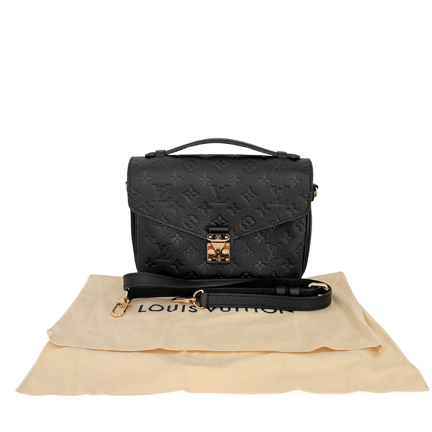 Louis Vuitton Pochette Métis Empreinte Leder schwarz M47487 / neuwertig Louis Vuitton