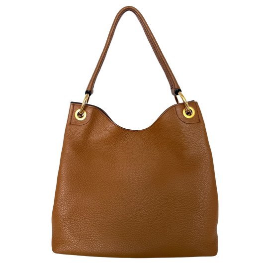 Prada Hobo Schultertasche 1BC051 Leder Braun/ neuwertig Prada
