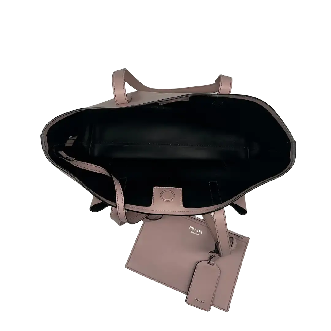 Prada Shopper City Calf Ribbon rosa / akzeptabel Prada