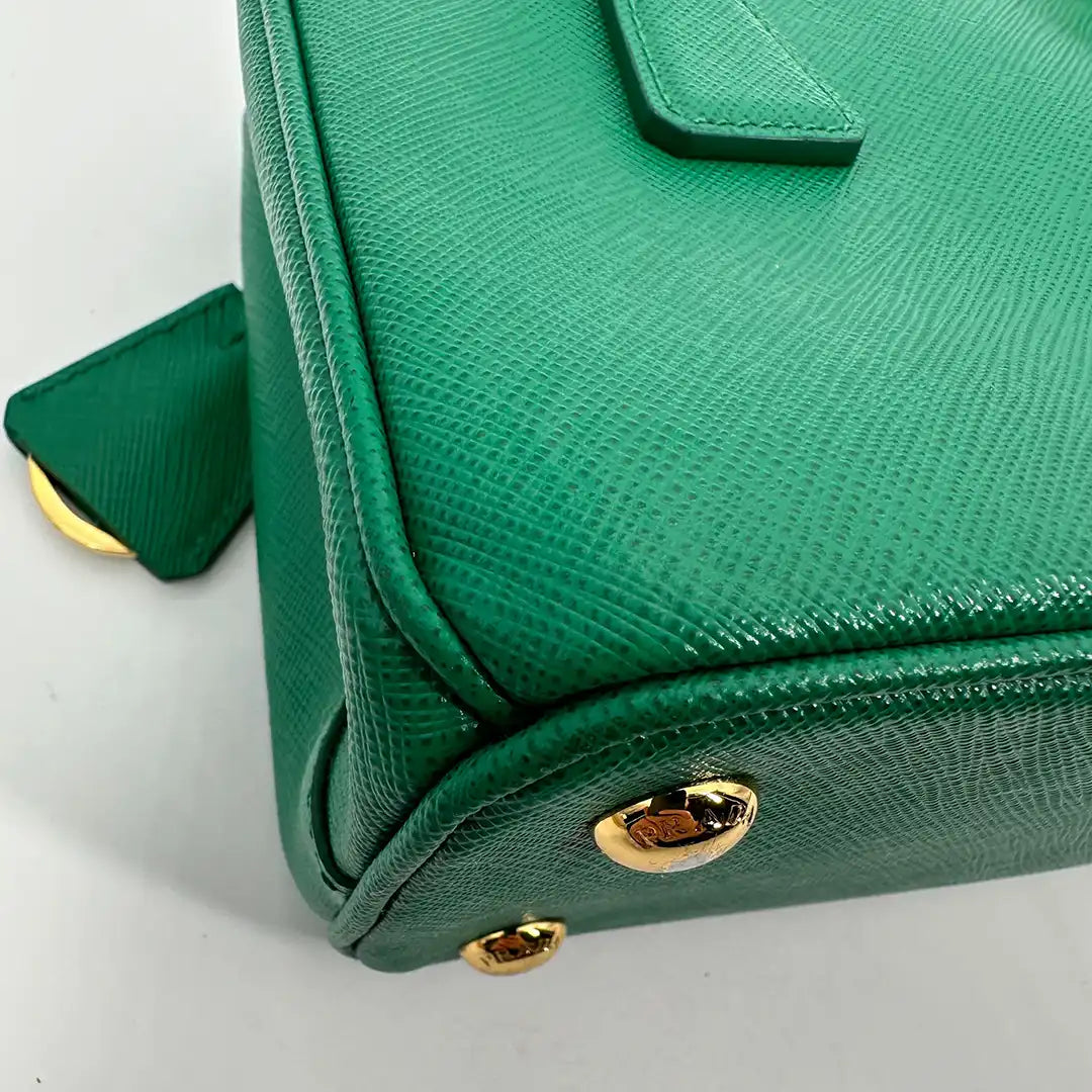 Prada Galleria Mini Bag aus Saffiano-Leder Mango Fullset / gut Prada