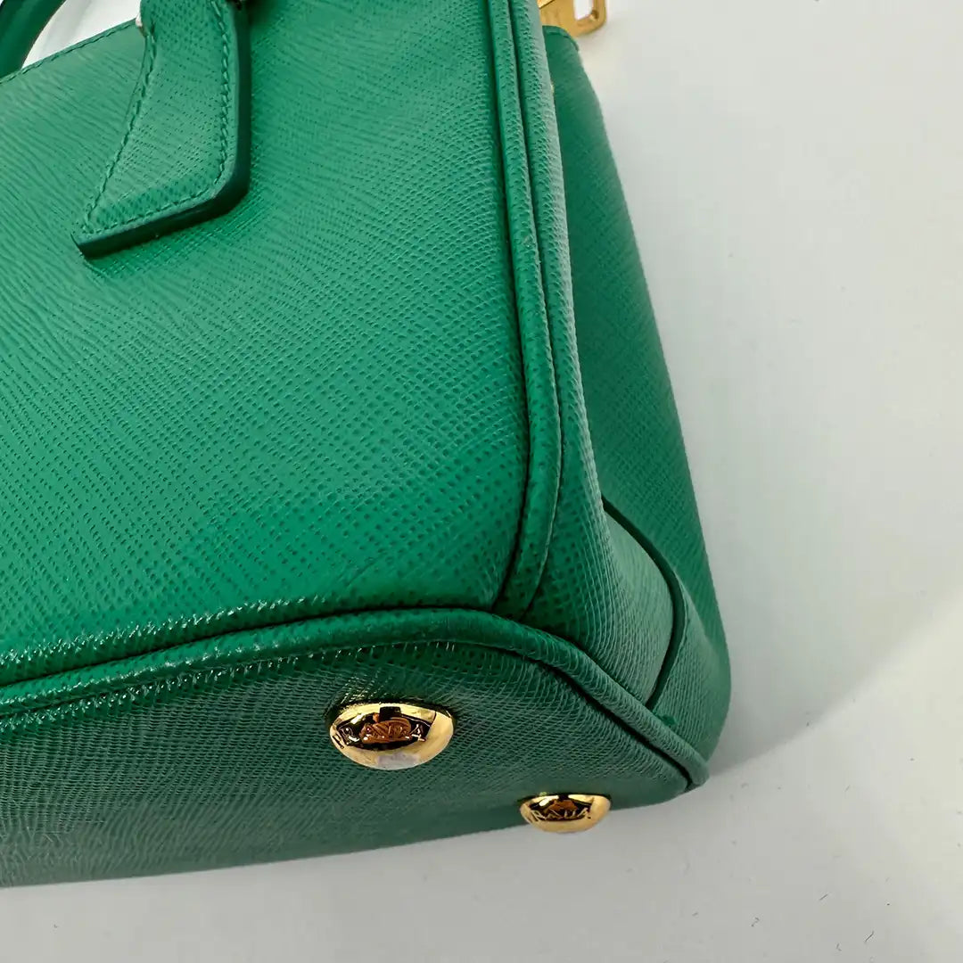 Prada Galleria Mini Bag aus Saffiano-Leder Mango Fullset / gut Prada