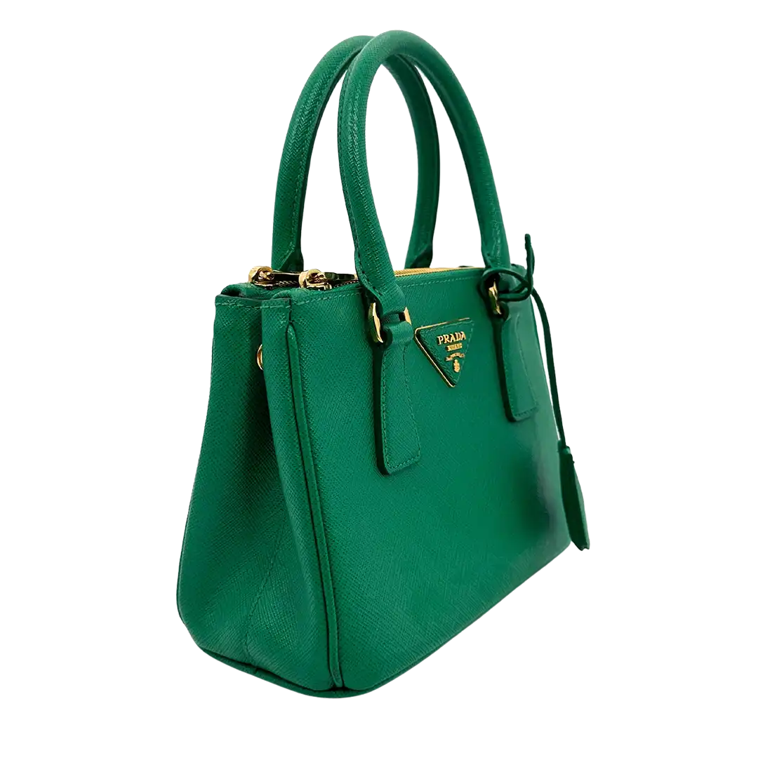 Prada Galleria Mini Bag aus Saffiano-Leder Mango Fullset / gut Prada