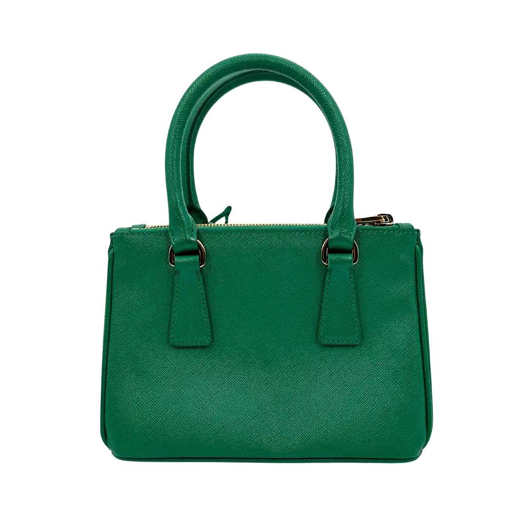 Prada Galleria Mini Bag aus Saffiano-Leder Mango Fullset / gut Prada