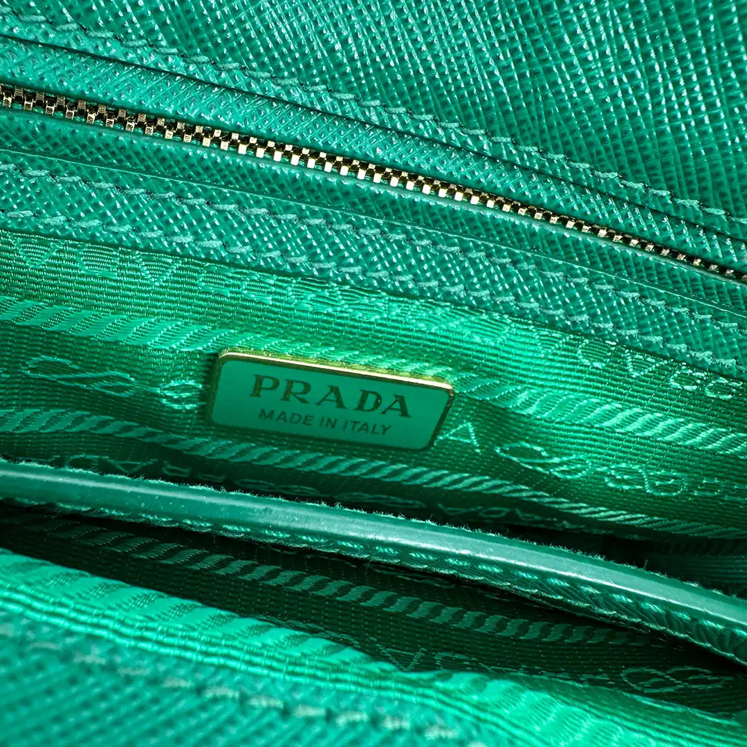Prada Galleria Mini Bag aus Saffiano-Leder Mango Fullset / gut Prada