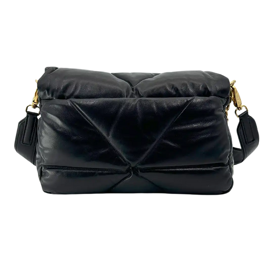 Prada Puffer Bag Nappa Lammleder schwarz / neuwertig Prada