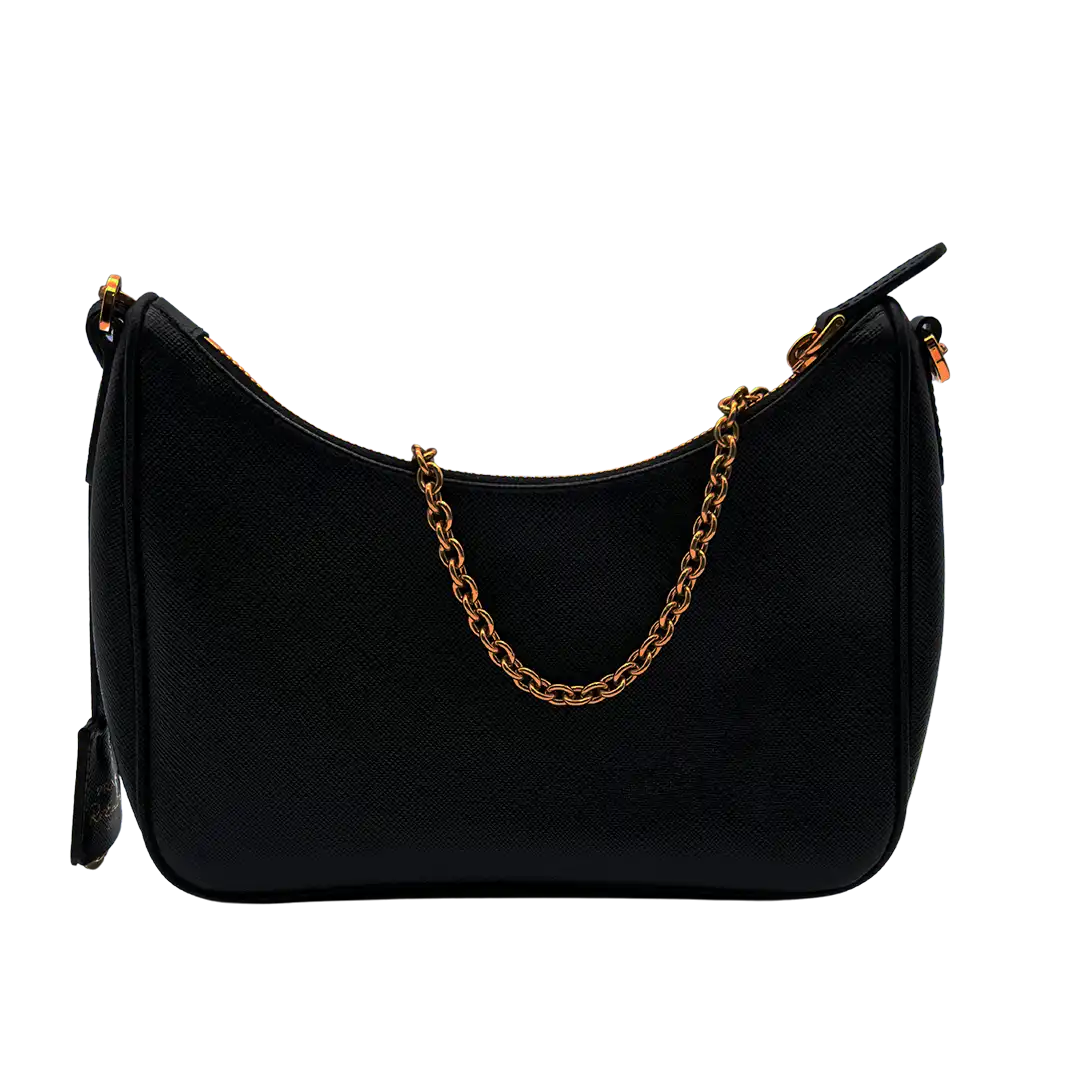 Prada Re-Edition 2005 Handtasche Saffiano Leder / schwarz Echtheitscheck