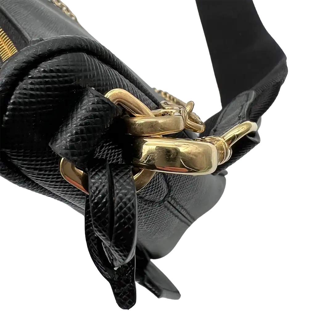 Prada Re-Edition 2005 Handtasche Saffiano Leder / schwarz Echtheitscheck