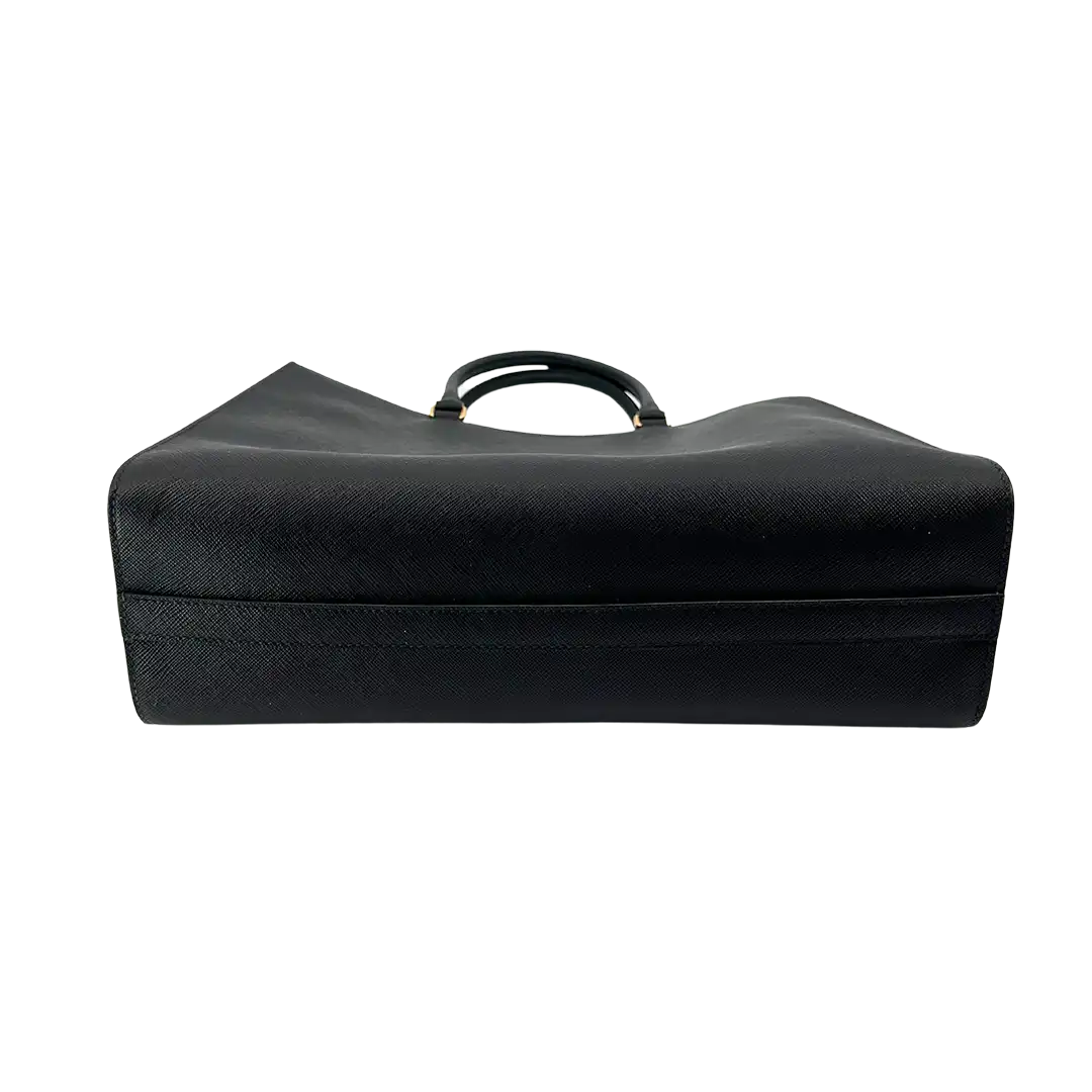 Prada Large Tote Bag Saffiano Leder schwarz / sehr gut Prada