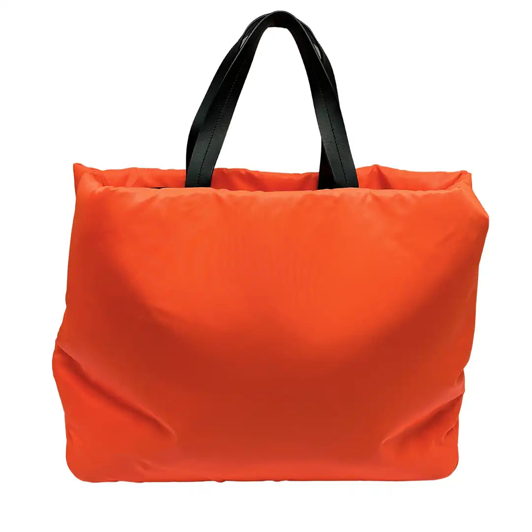 Prada Tessuto Puffer Nylon Shopping Tasche groß neon orange / sehr gut Prada