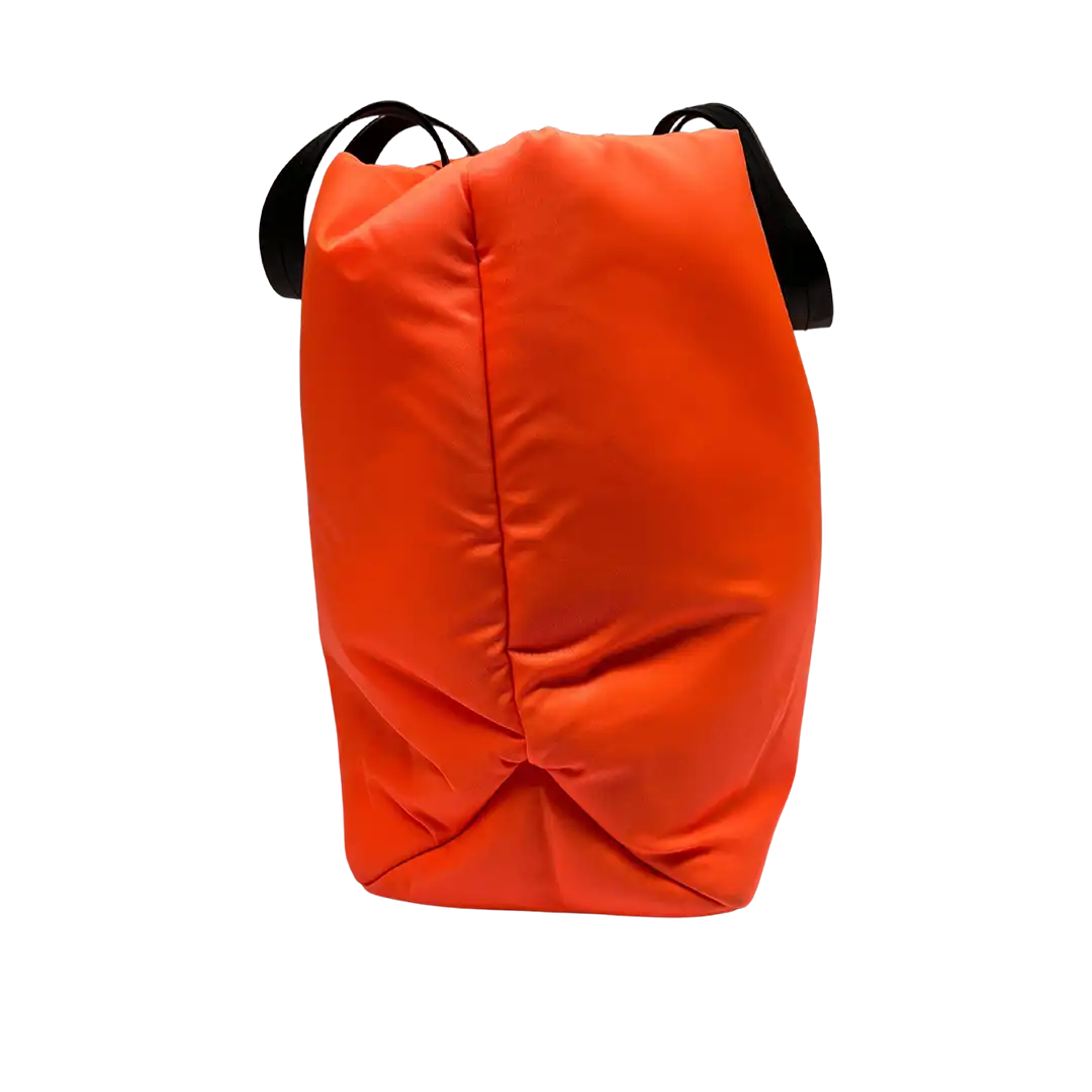 Prada Tessuto Puffer Nylon Shopping Tasche groß neon orange / sehr gut Prada