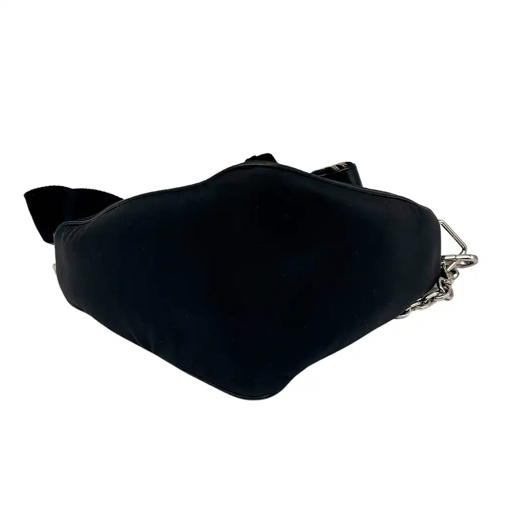 Prada Re-Nylon Traingle Crossbody Tasche schwarz / sehr gut Echtheitscheck