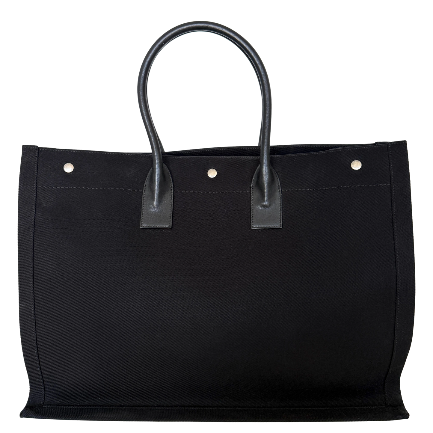 Saint Laurent Large Tote Tasche Rive Gauche Schwarz / sehr gut Saint Laurent