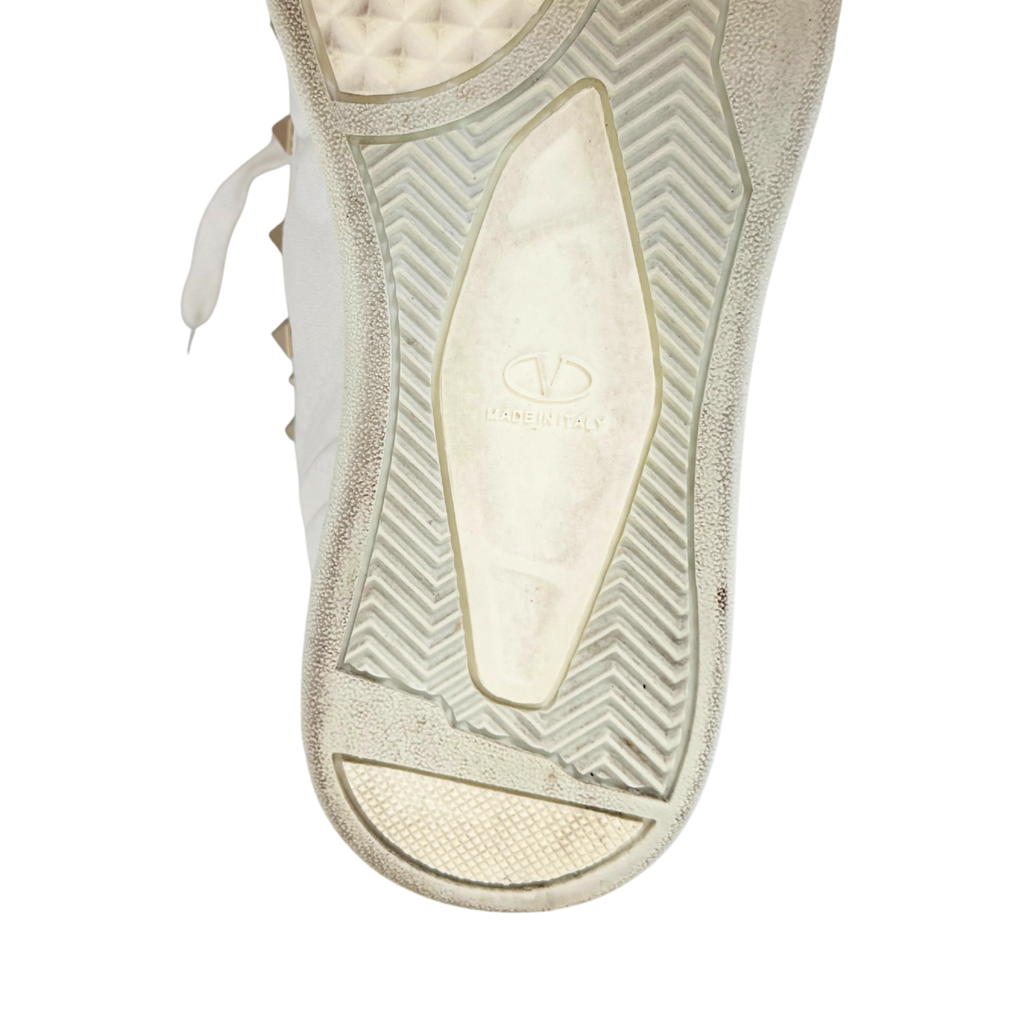 Valentino Garavani Rockstud High-Top Sneaker Größe 38 Weiß / sehr gut Valentino