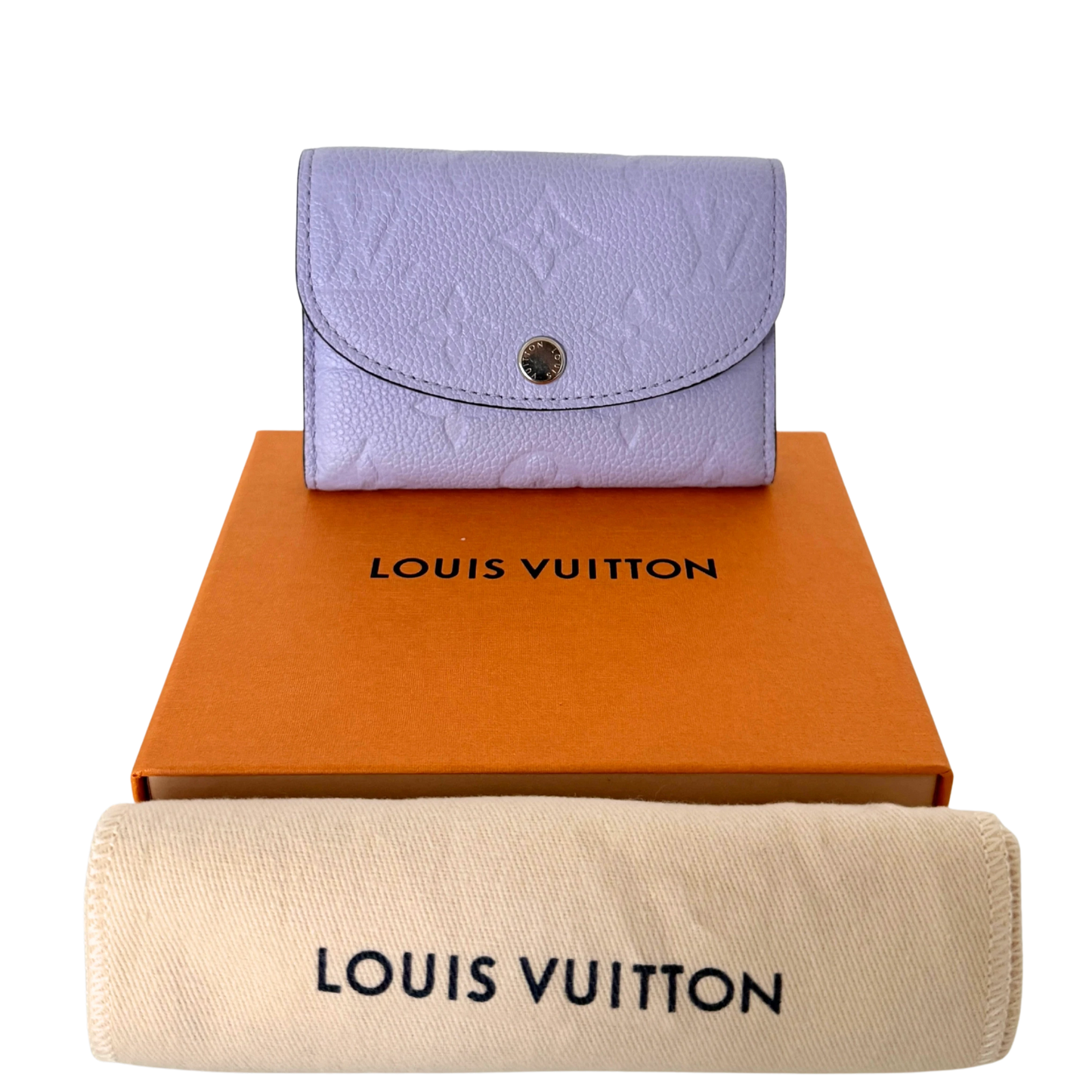 Louis Vuitton Rosalie Coin Geldbörse Monogram Empreinte M82394 Flieder / sehr gut Louis Vuitton