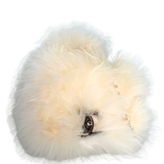 Chanel Runway Top Handle aus Fell Weiß / neuwertig Chanel
