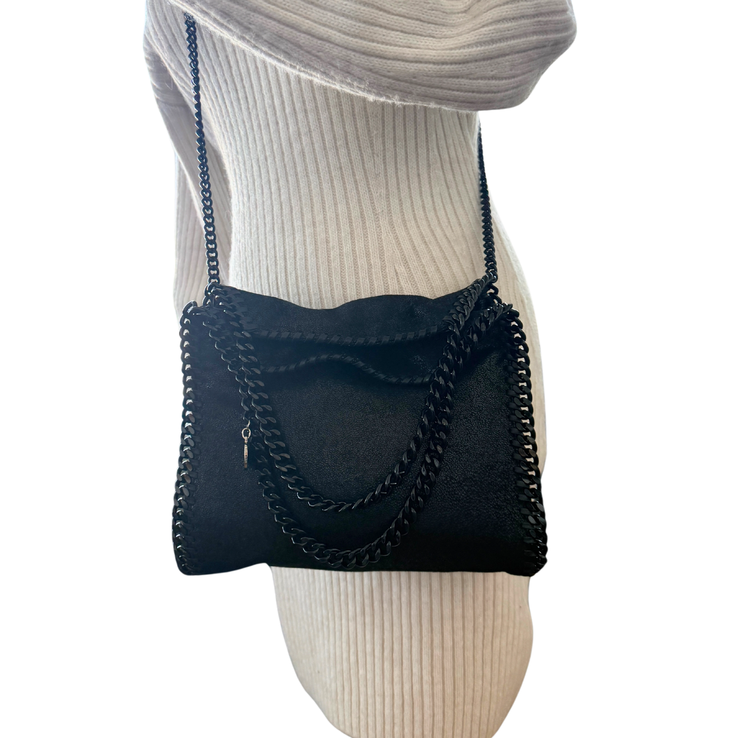 Stella McCartney Mini Tote Bag Falabella Metallic-Schwarz / neuwertig Stella McCartney