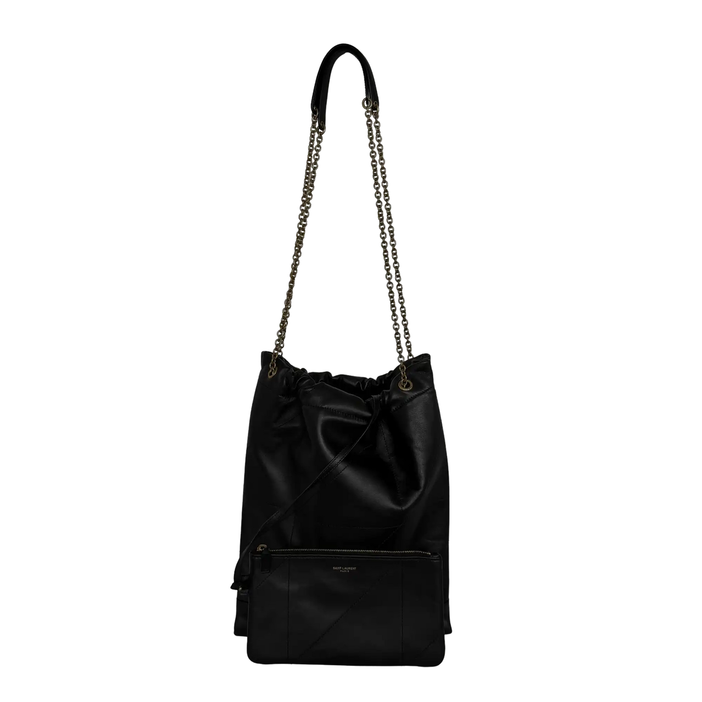 Saint Laurent Jamie Pochon aus Lammleder Schwarz / sehr gut Saint Laurent