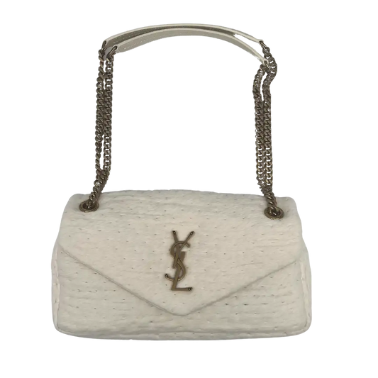 Saint Laurent CALYPSO Tasche aus gestepptem Organza und Lammleder / ungetragen Saint Laurent