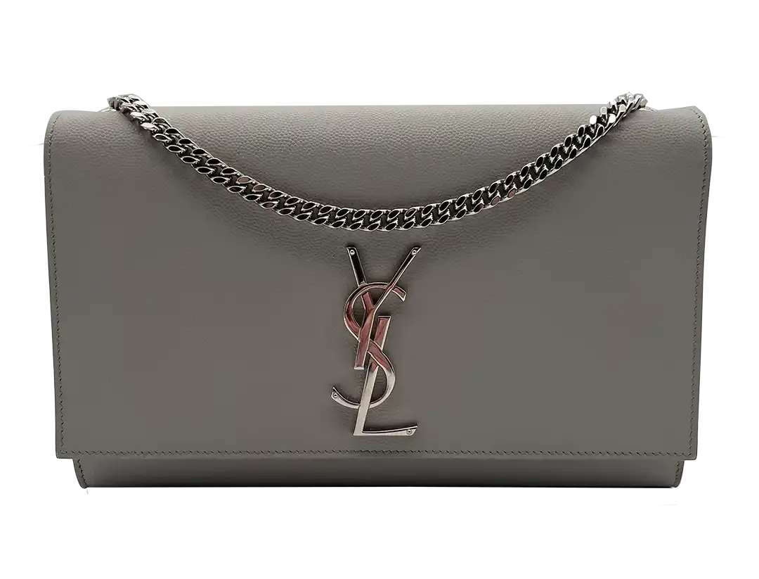 Saint Laurent Kate Medium grau Handtasche sehr gut Echtheitscheck