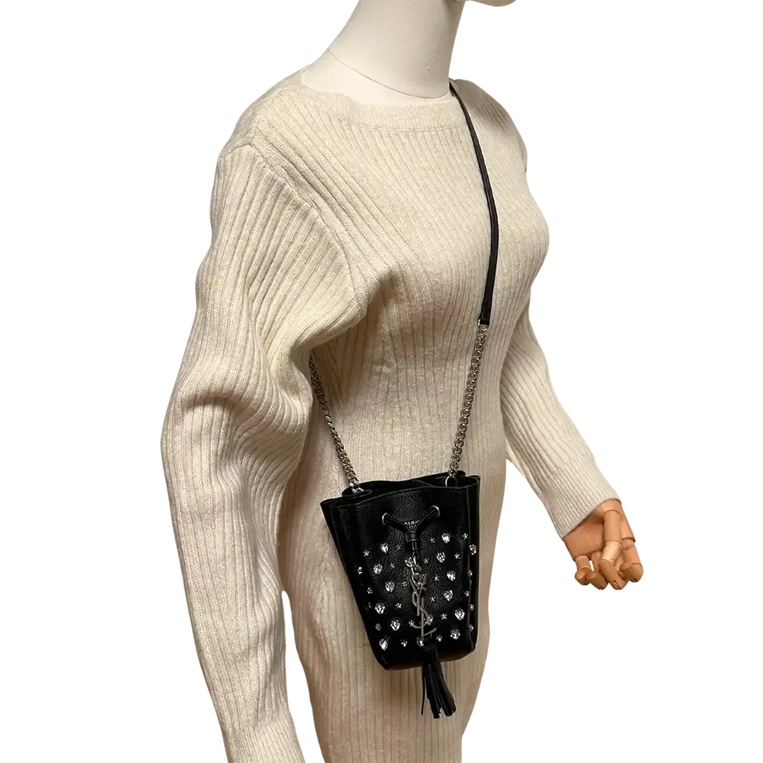 Saint Laurent Mini Bucket Bag Crystal limitiert und selten / sehr gut Saint Laurent