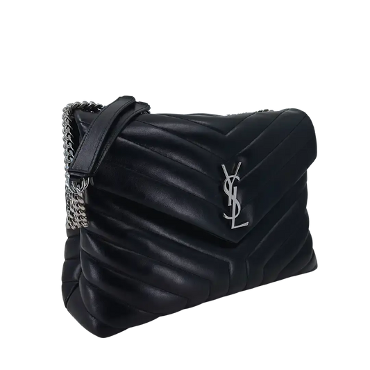 Saint Laurent YSL LouLou Medium Leder schwarz silberne Hardware Fullset / sehr gut Saint Laurent