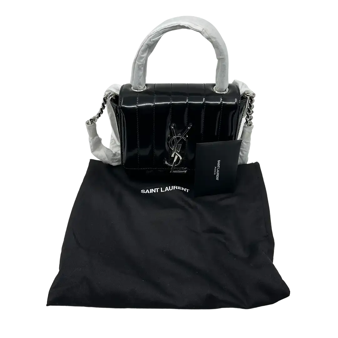 Saint Laurent YSL Vicky Small Lackleder / ungetragen Saint Laurent
