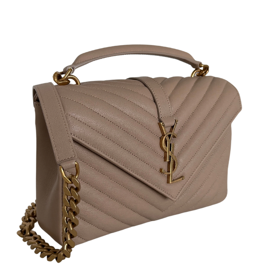 Saint Laurent College Tasche Medium dark beige / neuwertig Saint Laurent