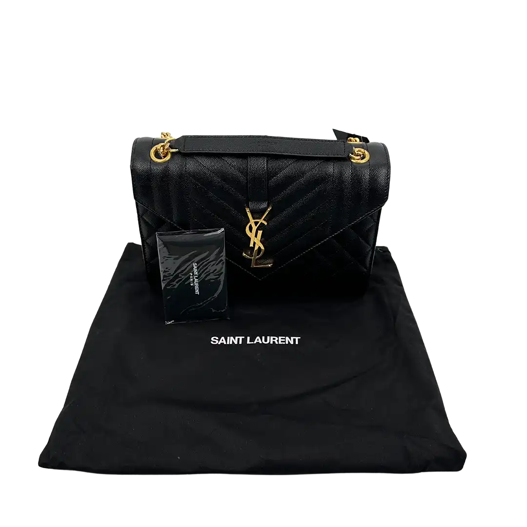 Saint Laurent YSL Envelope Schultertasche Medium schwarz / neu Saint Laurent