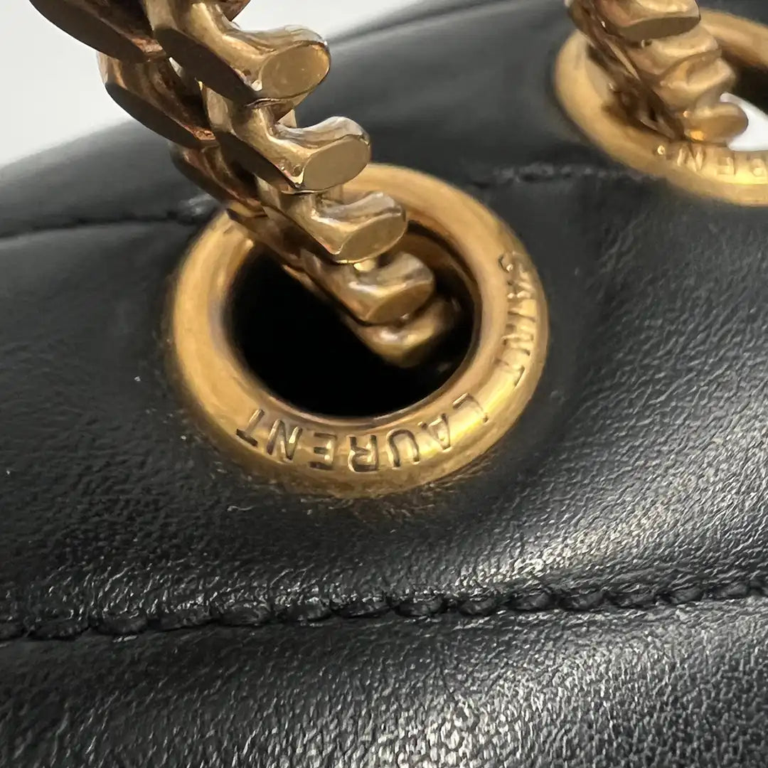 Saint Laurent YSL LouLou Medium gestepptes Leder schwarz / sehr gut Saint Laurent