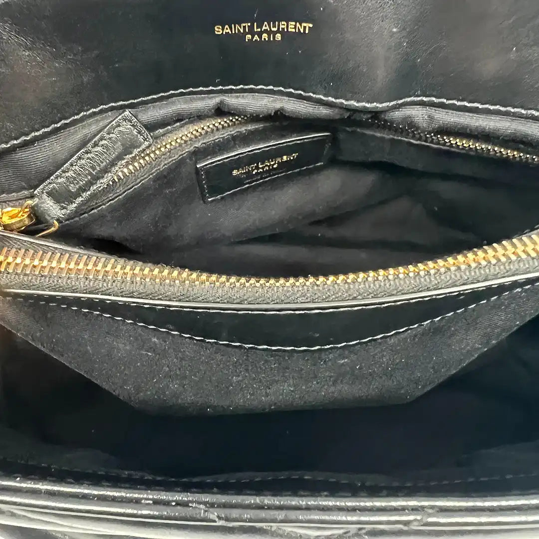 Saint Laurent YSL LouLou Medium gestepptes Leder schwarz / sehr gut Saint Laurent