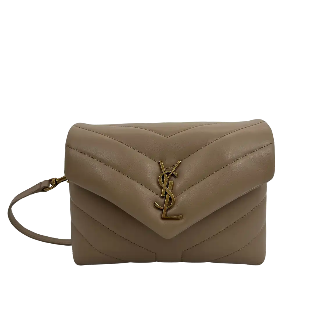 Saint Laurent YSL LouLou Toy dark beige Leder neuwertig