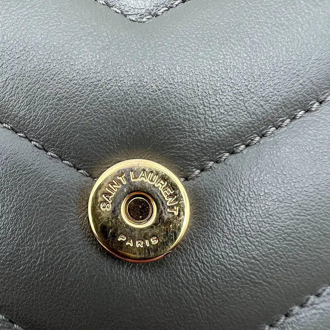 Saint Laurent YSL LouLou Toy Leder grau khaki /sehr gut Saint Laurent